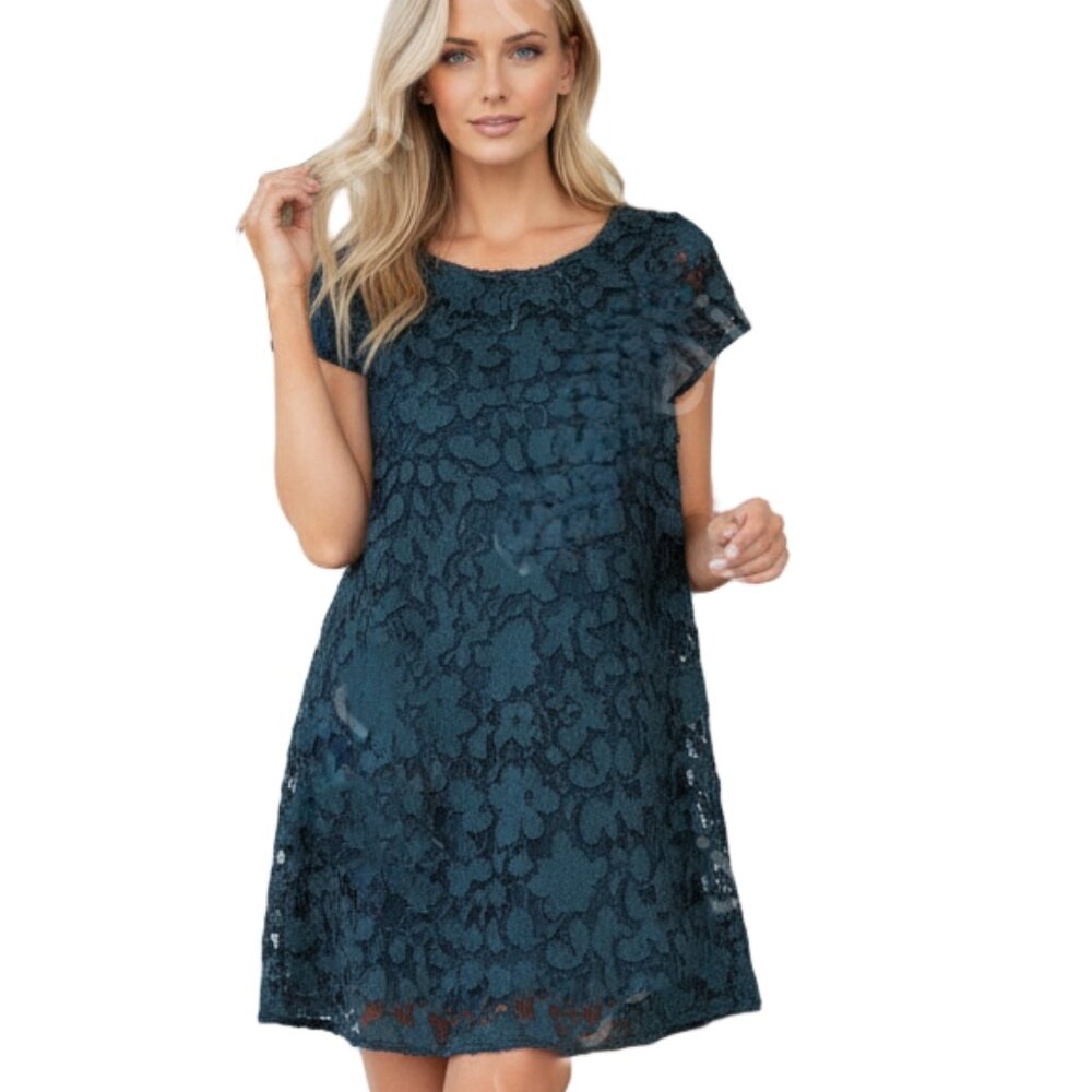 ABS Allen Schwartz dress 2 black lace Summer Wedding Guest cocktail VGUC $349